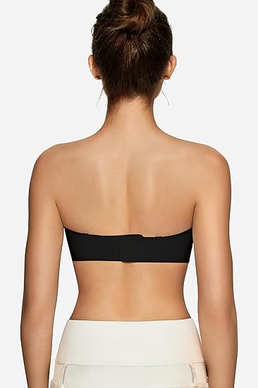 Women's Strapless Bras Push Up Bandeau Non Slip Wireless Supportive Padded Bras