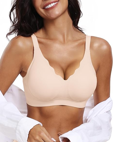 Womens Wireless Bras Push Up Support Full Coverage Bralettes No Underwire Bra Comfortable Everyday Seamless Tshirt Bras
