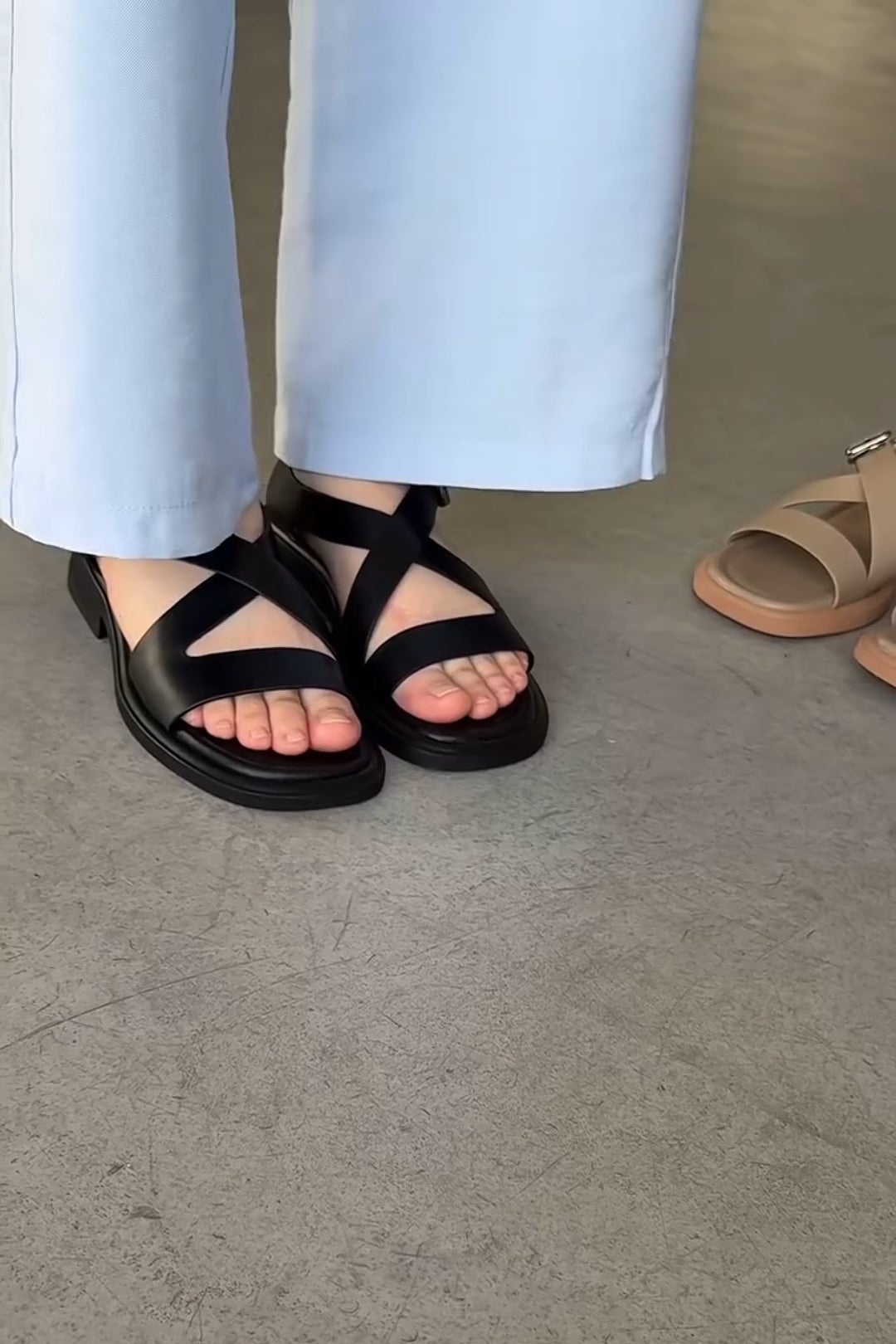 Astra Cross-Strap Comfort Sandals