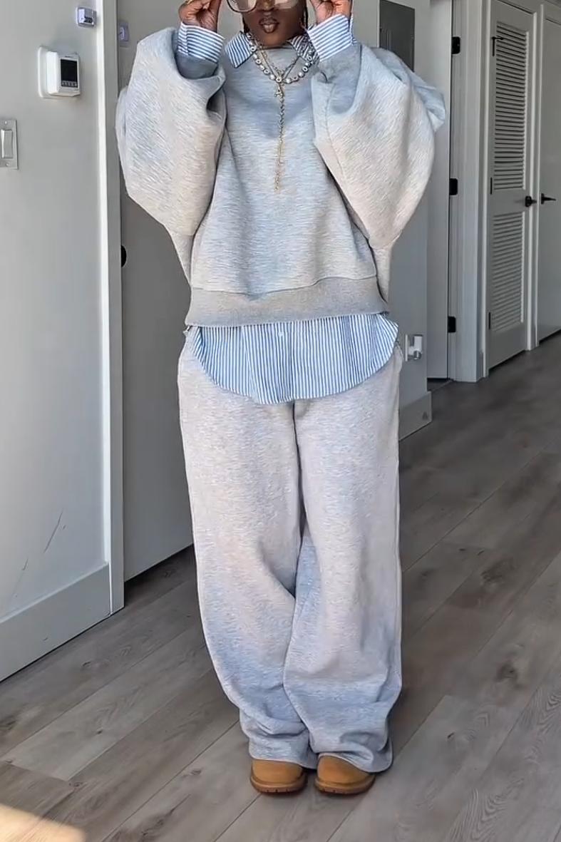 Gray Heather Heavyweight Extreme Sweatshirt & Pants Set