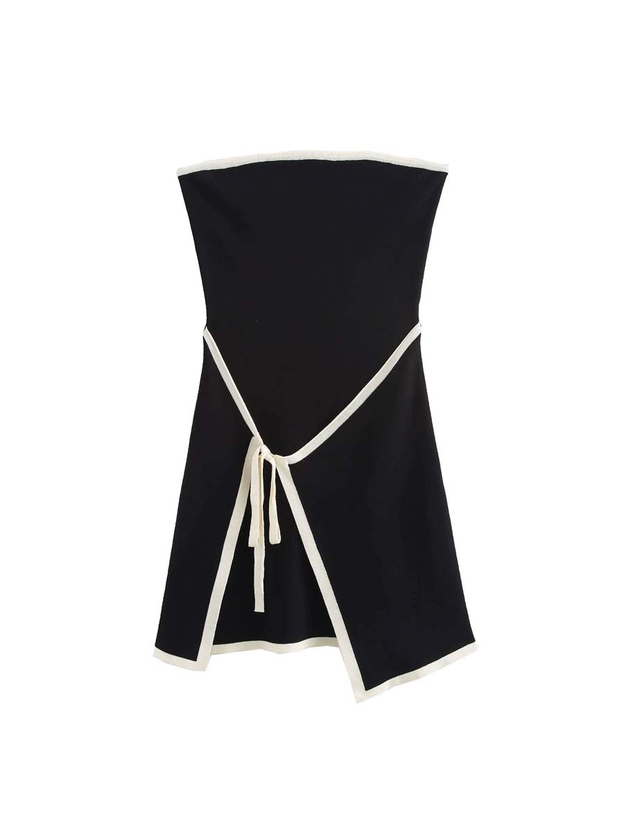 Fashion Knitted Strapless Mini Dress