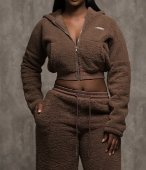 Warm Hoodie Shorts 2pc Set