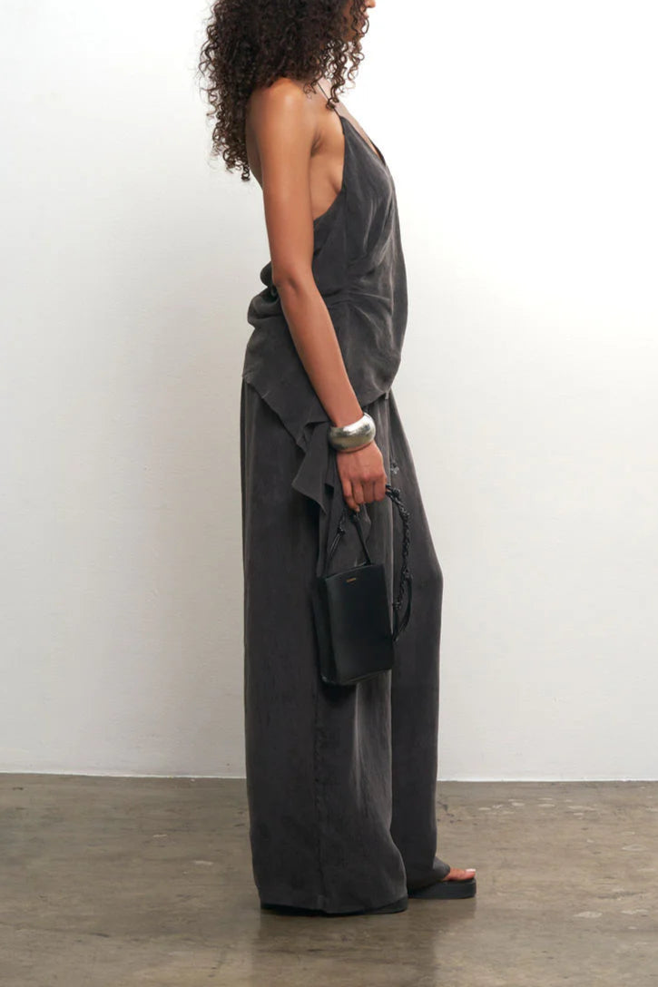 Cupro Draped Set -Top & Wide Leg Pant