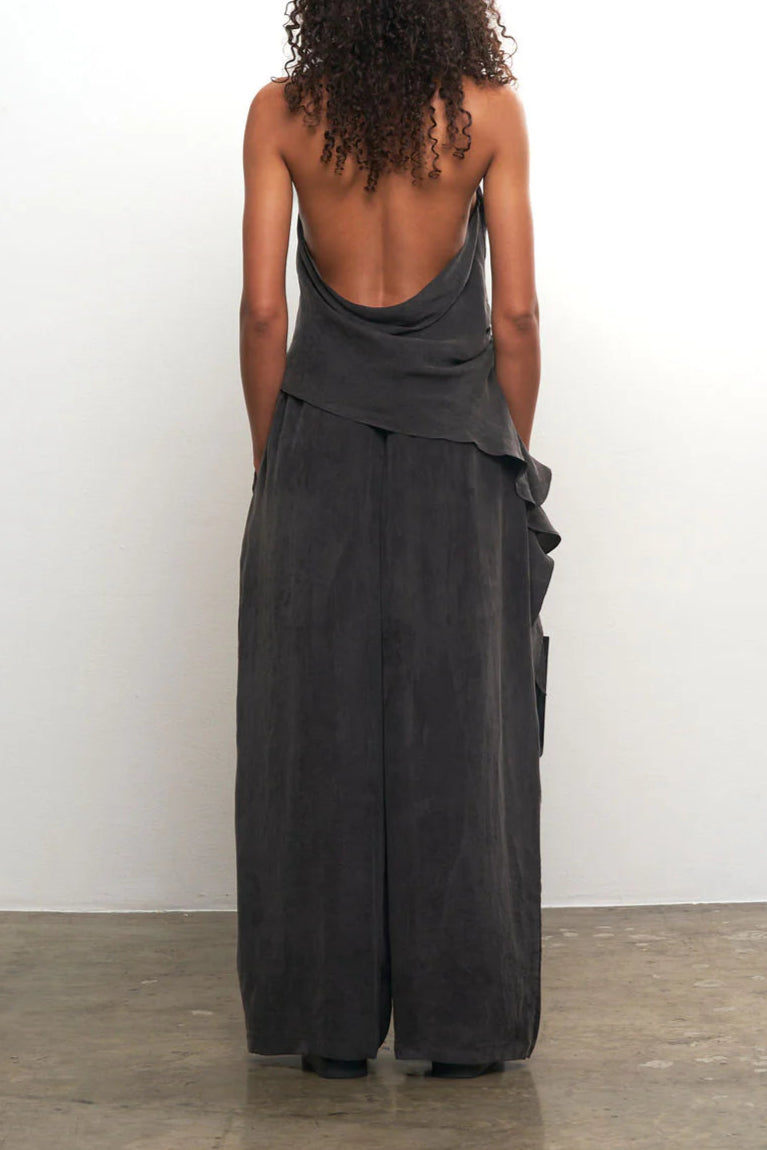 Cupro Draped Set -Top & Wide Leg Pant