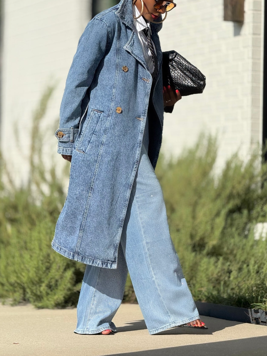 Tight Waist Denim Jacket