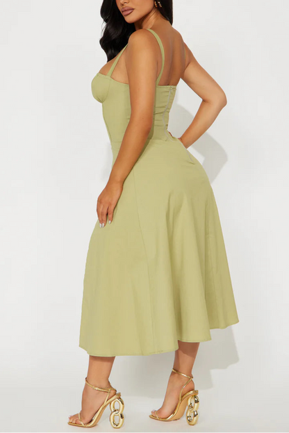 Juniper Midi Dress - Olive