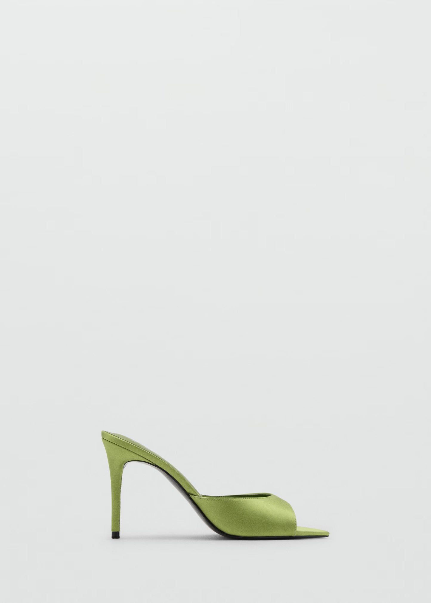 Satin-effect heeled sandals