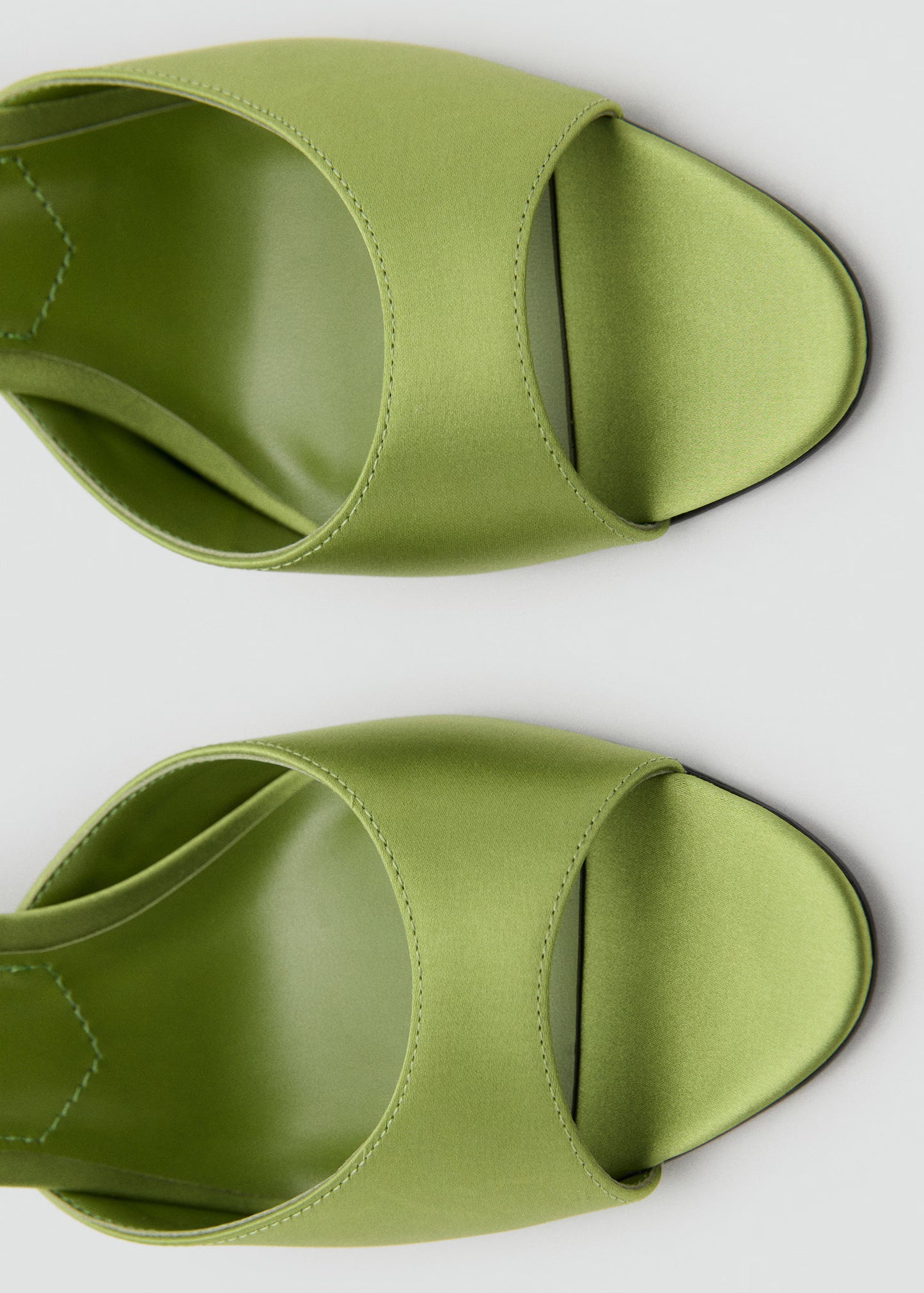 Satin-effect heeled sandals