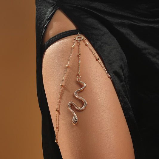 Chic Serpentine Thigh Chain