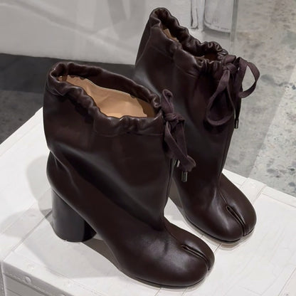 Stylish Split Toe High Boots