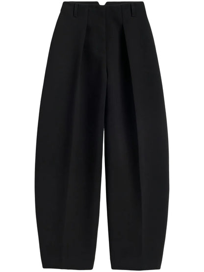 Black Wide-Leg Balloon Trousers