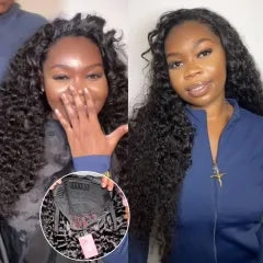 【3 IN 1 HALF WIG】Burmese Curly GLUELESS Invisible Half Wig For Blackwomen Clip In Protective Styles Human Hair
