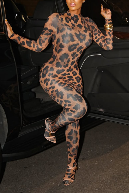 Cheetah-Printed Jumpsuit