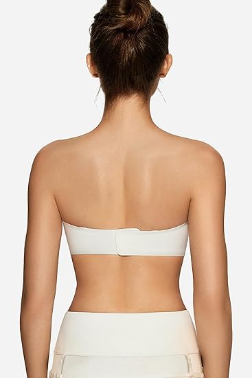 Women's Strapless Bras Push Up Bandeau Non Slip Wireless Supportive Padded Bras