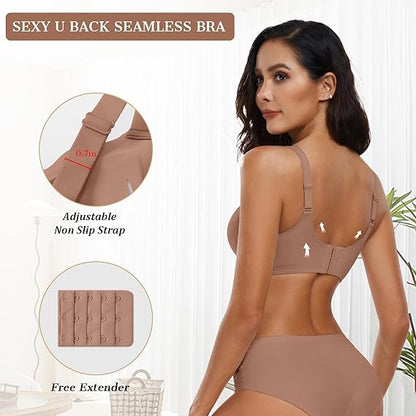 Womens Wireless Bras Push Up Support Full Coverage Bralettes No Underwire Bra Comfortable Everyday Seamless Tshirt Bras