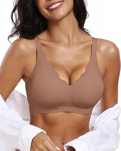 Womens Wireless Bras Push Up Support Full Coverage Bralettes No Underwire Bra Comfortable Everyday Seamless Tshirt Bras