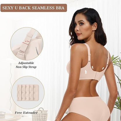 Womens Wireless Bras Push Up Support Full Coverage Bralettes No Underwire Bra Comfortable Everyday Seamless Tshirt Bras