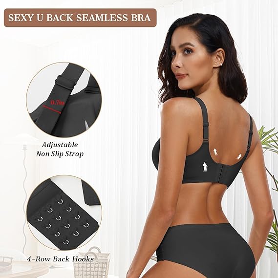 Womens Wireless Bras Push Up Support Full Coverage Bralettes No Underwire Bra Comfortable Everyday Seamless Tshirt Bras