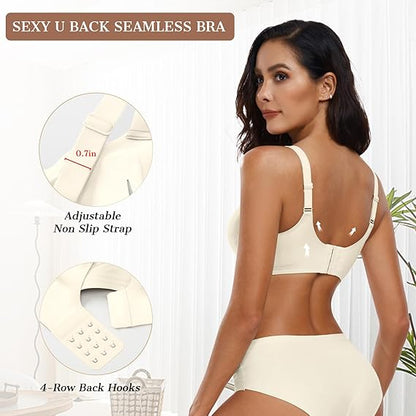 Womens Wireless Bras Push Up Support Full Coverage Bralettes No Underwire Bra Comfortable Everyday Seamless Tshirt Bras