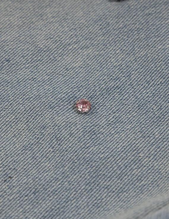 Crystal Stud Bermuda Jorts – Oversized Street Denim