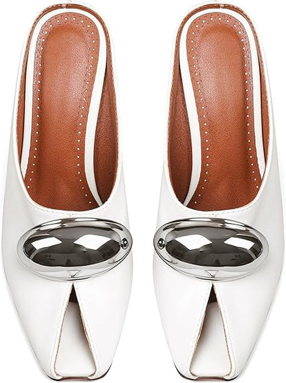 Stiletto Heels for Women Pointed Peep Toe Heeled Mules Sandals