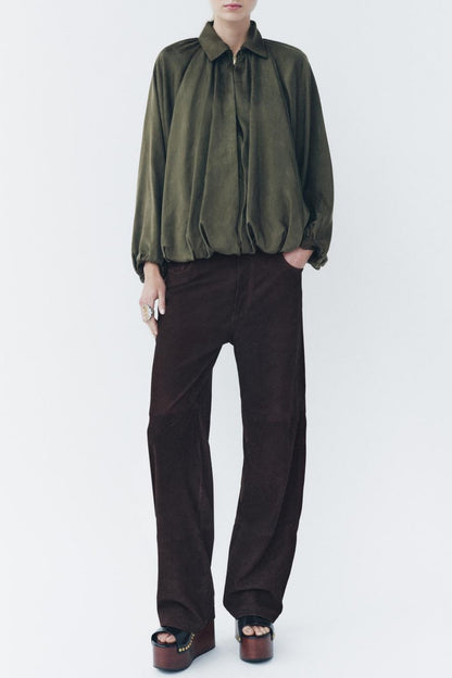 Trendy Olive Green Jacket