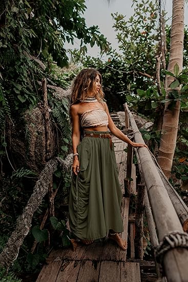 Maxi Boho Skirt with Pockets