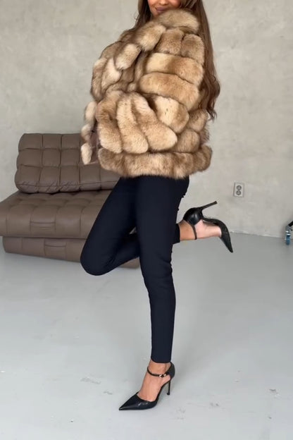 Lapel Luxury Fur Coat