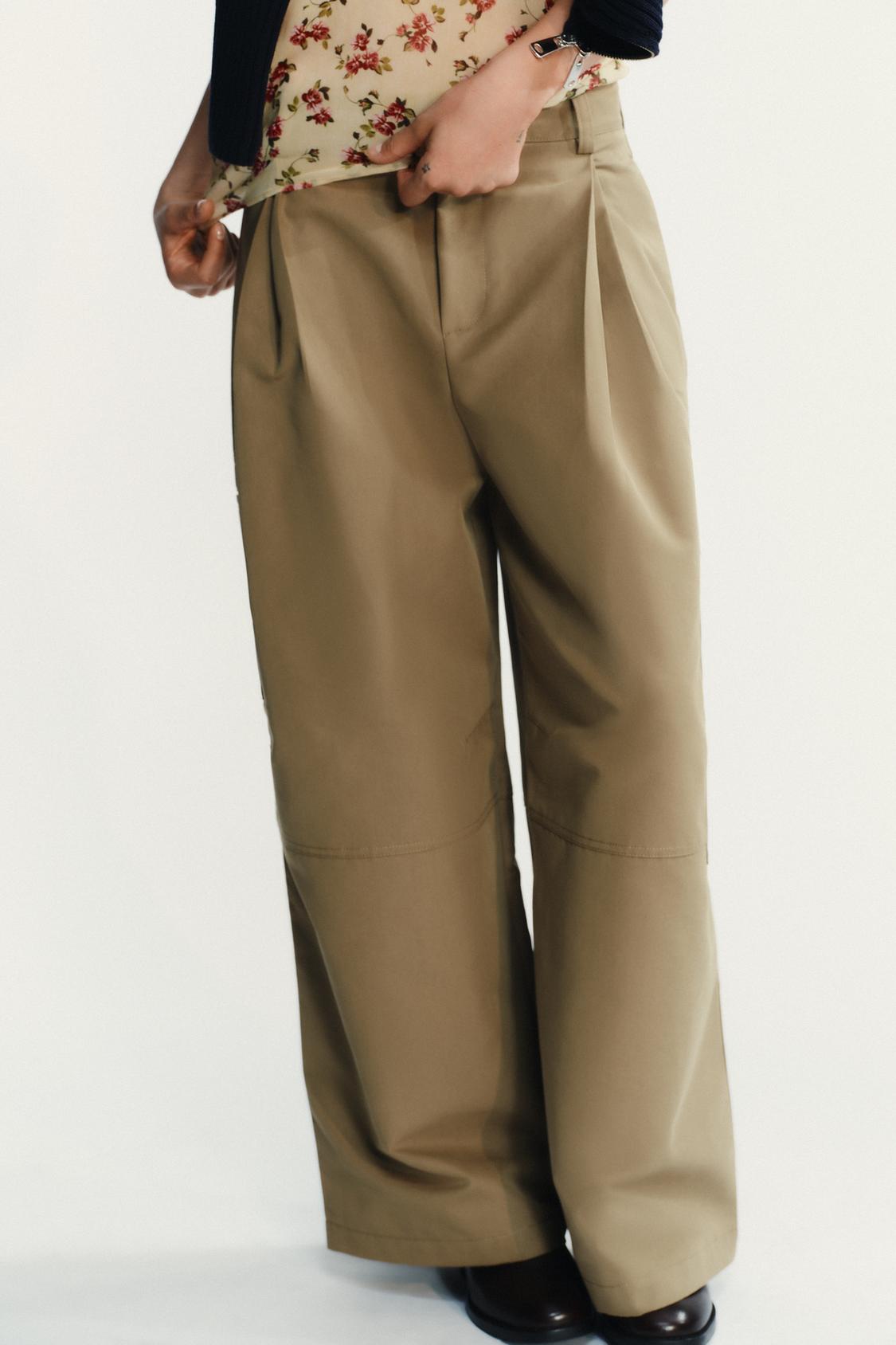 Pocket Halter Top & Pleated Cargo Pants Set