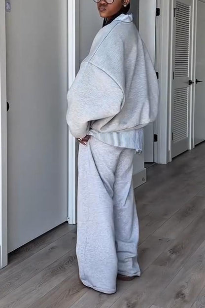 Gray Heather Heavyweight Extreme Sweatshirt & Pants Set