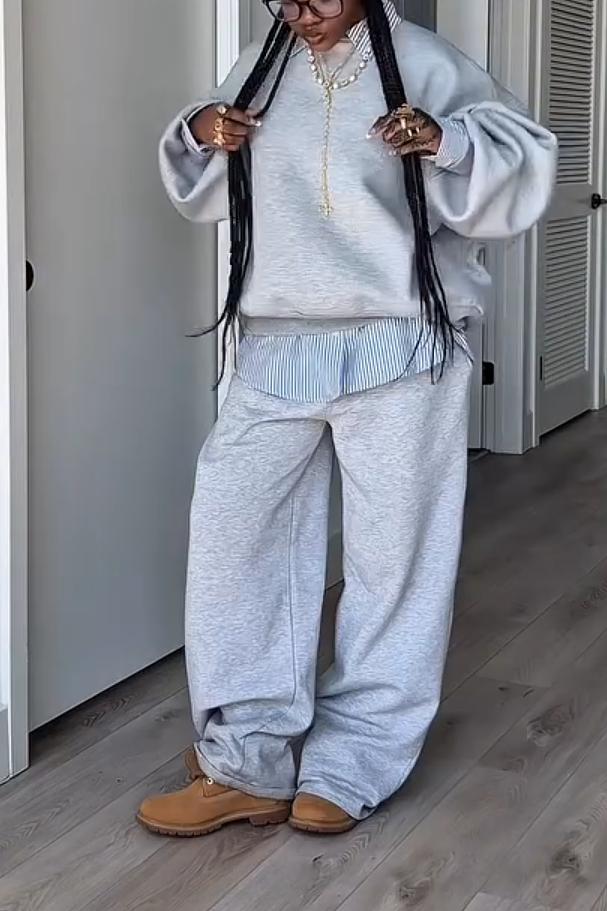 Gray Heather Heavyweight Extreme Sweatshirt & Pants Set