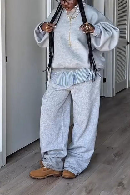 Gray Heather Heavyweight Extreme Sweatshirt & Pants Set