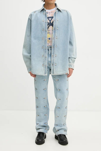 Blue Snap Off Denim Shirt