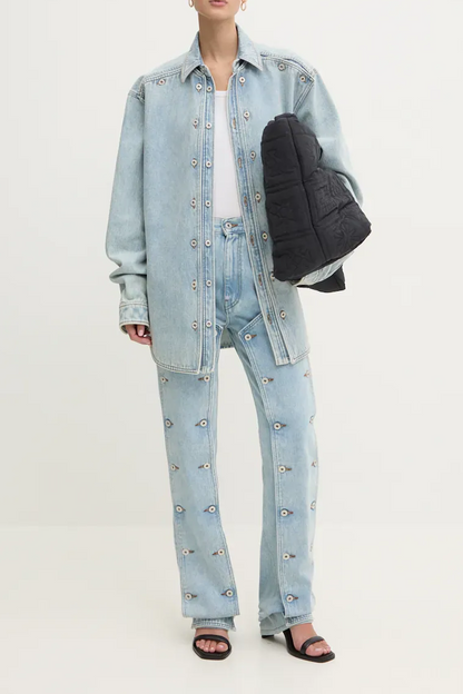 Blue Snap Off Denim Shirt