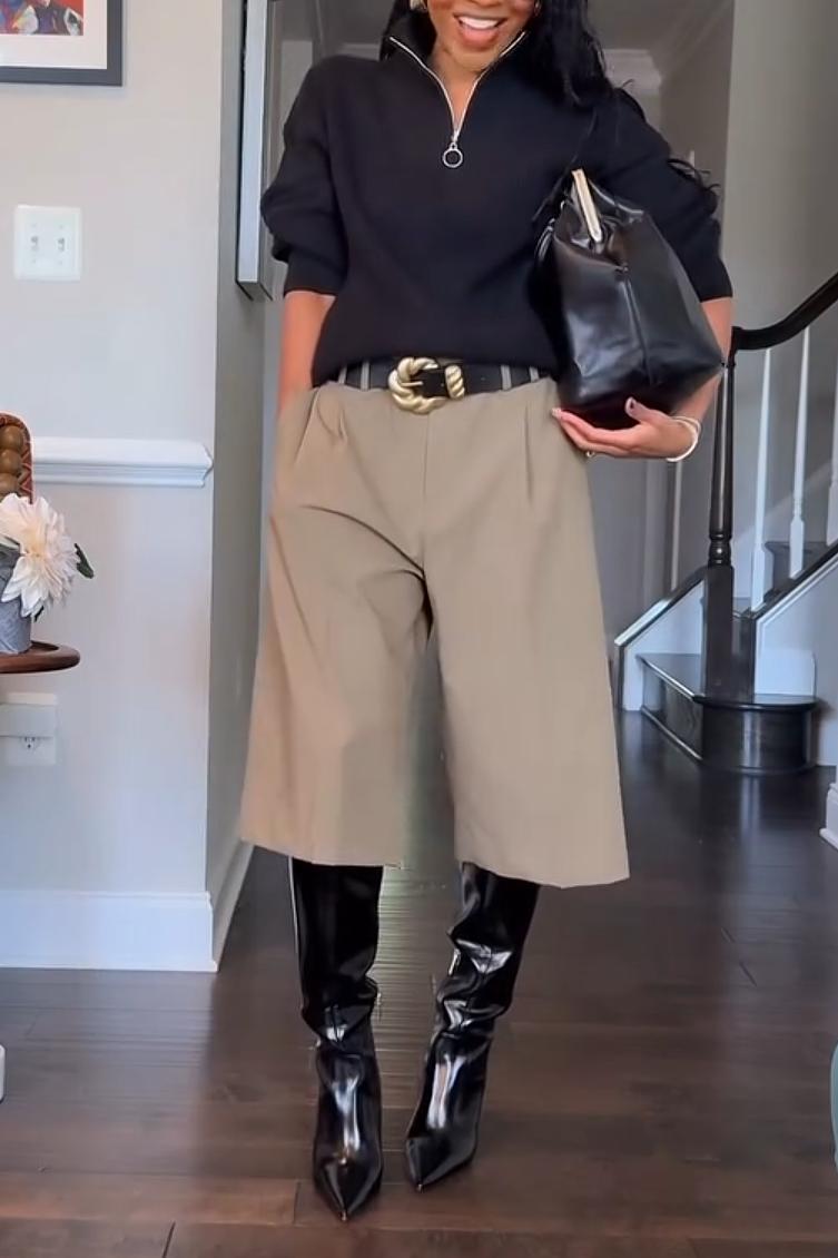 Pleated Bermuda Shorts