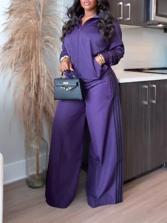 Classic Firebird Loose Track Top & Oversized Track Pants Set