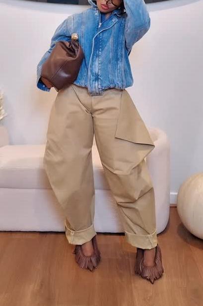 Beige Women's Casual Pants