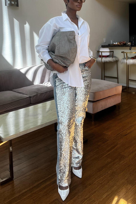 Sequinned Jeans