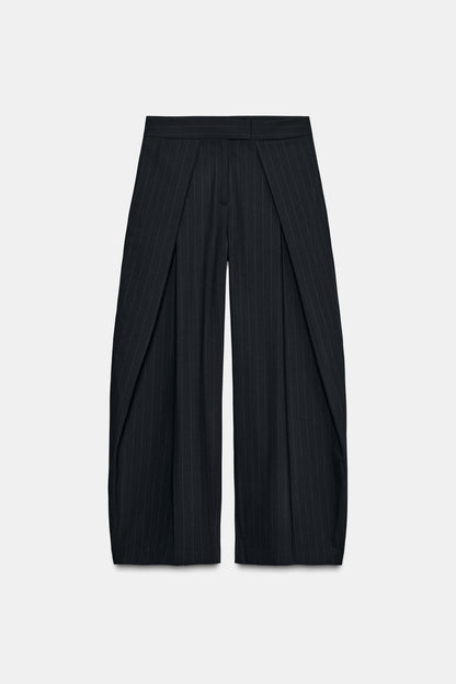 Pinstripe Pleated Pants