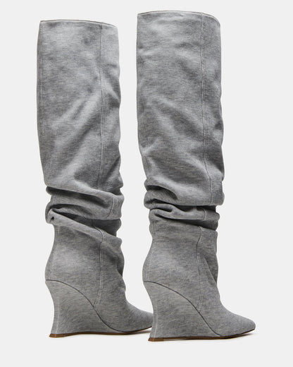 Distortion Grey Fabric Boots