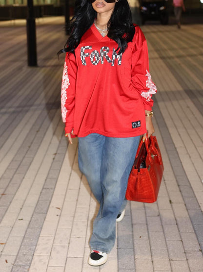 Red Mesh Stadium Jersey