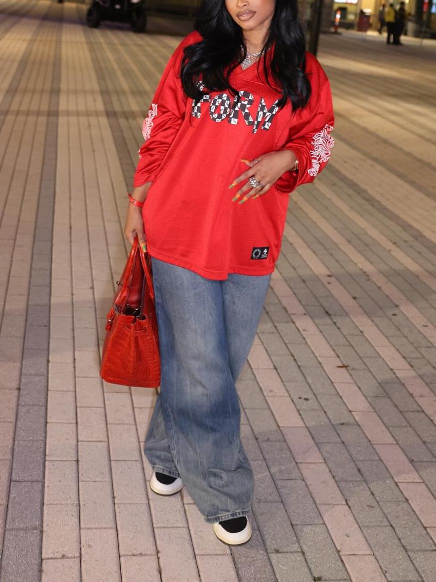 Red Mesh Stadium Jersey