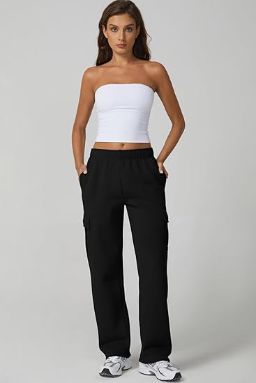 Women's Half Zip Cropped Sweatshirt & Baggy Sweatpants Set