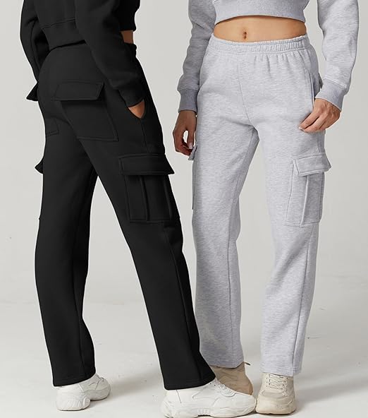 Women's Half Zip Cropped Sweatshirt & Baggy Sweatpants Set