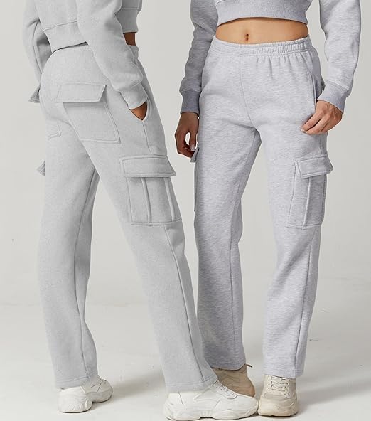 Women's Half Zip Cropped Sweatshirt & Baggy Sweatpants Set