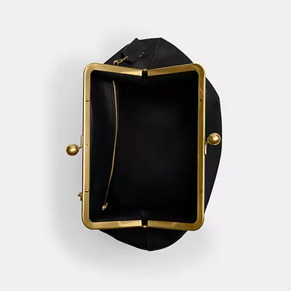 Large Kisslock Frame Bag In Crystal Signature Jacquard