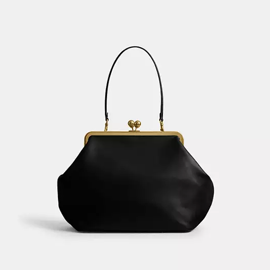 Large Kisslock Frame Bag In Crystal Signature Jacquard