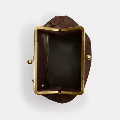 Large Kisslock Frame Bag In Crystal Signature Jacquard