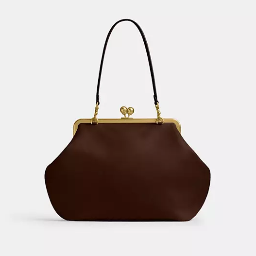 Large Kisslock Frame Bag In Crystal Signature Jacquard