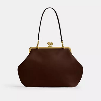 Large Kisslock Frame Bag In Crystal Signature Jacquard